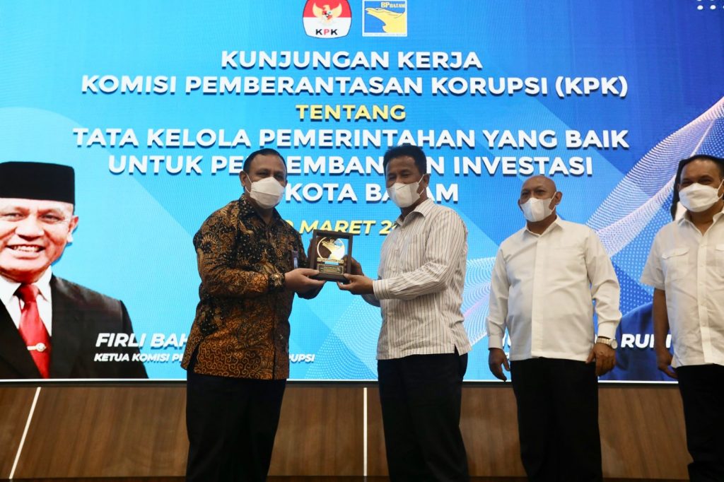Batam Salah Satu Penopang Pertumbuhan Ekonomi Nasional, Ketua KPK Kunjungi BP Batam. (hms)