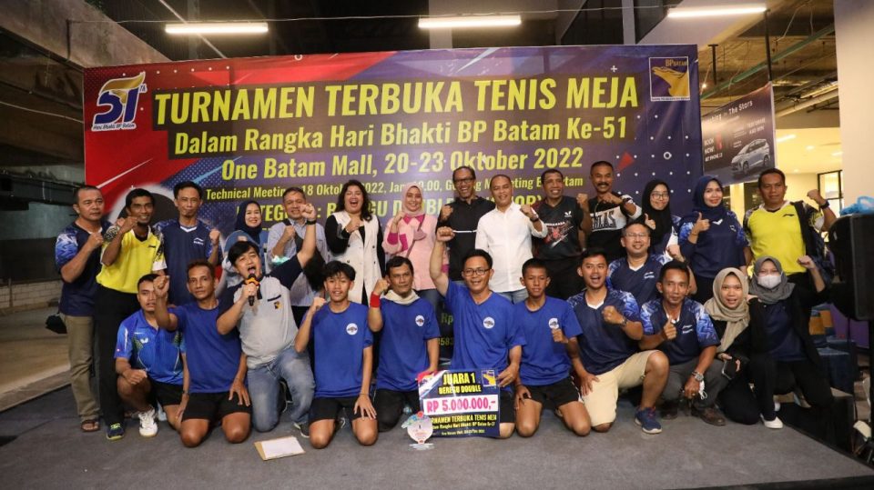 Hari Bakti ke-51, BP Batam Sukses Gelar Turnamen Tenis Meja. (hms)