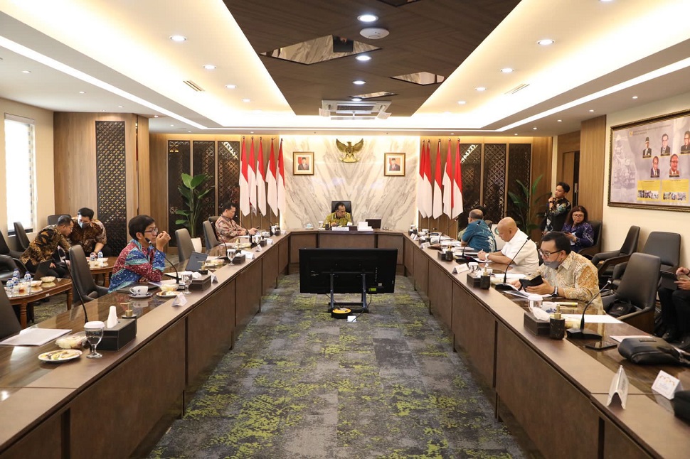 Kepala BP Batam, Muhammad Rudi hadiri undangan rapat Dewas PBPB Batam di Kantor Kementerian Koordinator Bidang Perekonomian, Selasa (2/5/2023). (hms)