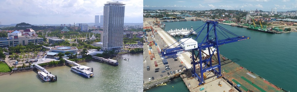 Pelabuhan Internasional Batam Center dan STS Crane Pelabuhan Batu Ampar. (hms)