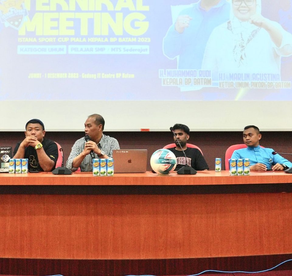 Technical Meeting turnamen futsal Piala Kepala BP Batam berlangsung di Gedung IT Centre (Foto : hms)