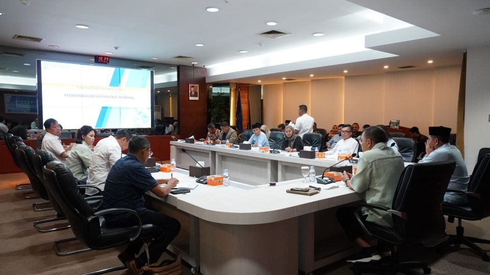 Rapat Koordinasi terkait progres pembangunan Rempang Eco-City (foto : hms)