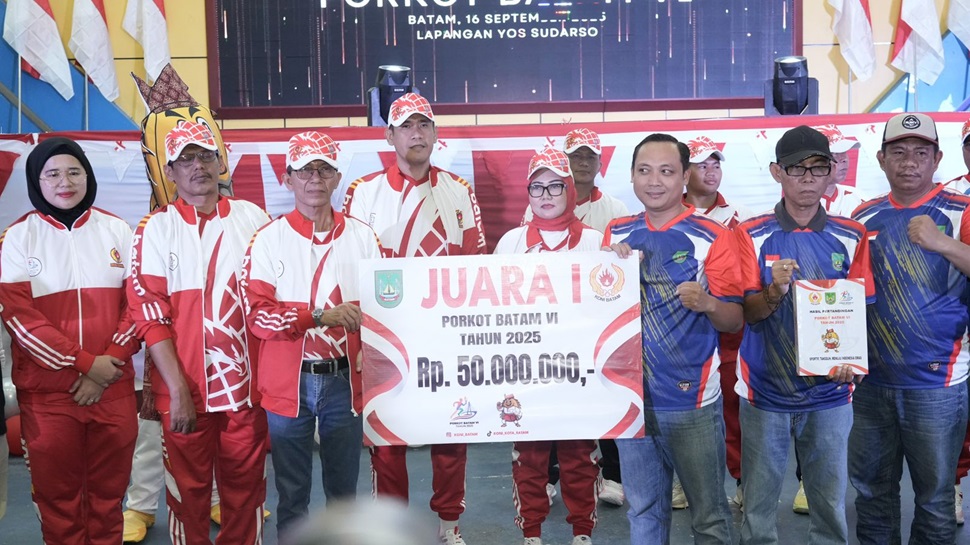 Penutupan pelaksanaan Pekan Olahraga Kota Batam VI Tahun 2025 (foto : hms)