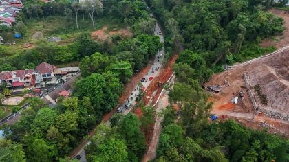 Jalan Vista Kembali Dapat Digunakan (foto : hms)