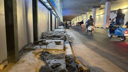 Kondisi infrastruktur di kawasan Terowongan Pelita (foto : hms)
