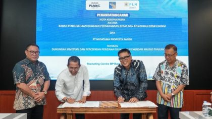 Penandatanganan antara BP Batam dan PT. Nusatama Properta Panbil (foto : hms)