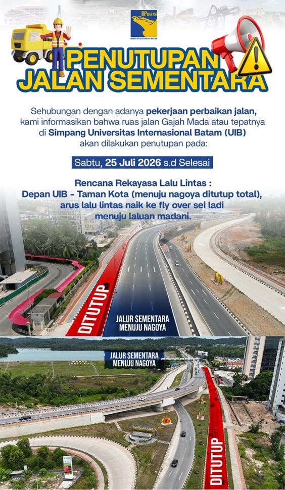 Rekonstruksi Jalan Gajah Mada (foto : hms)