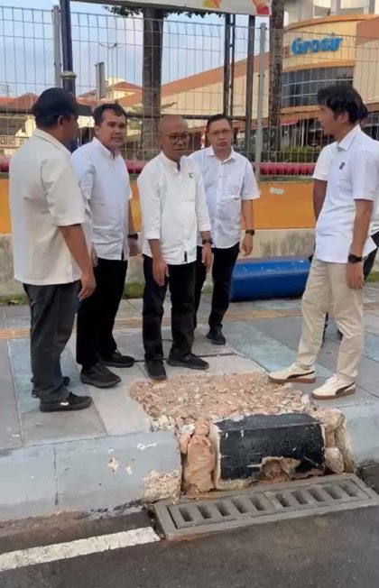 BP Batam Uji Sistem Subdrain (foto : hms)
