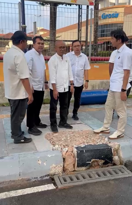BP Batam Uji Sistem Subdrain (foto : hms)