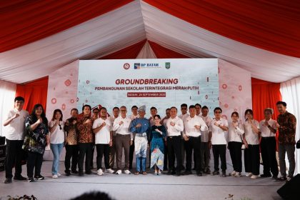 Pembangunan Sekolah Terintegrasi Merah Putih di kawasan Rempang (foto : hms)